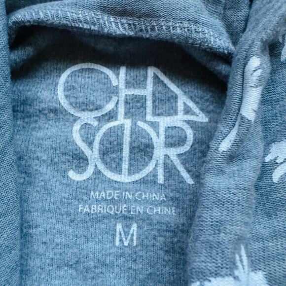 CHASER Womens Gray Palm Trees Cropped Yoga Hoodie Sweatshirt Medium - Picture 7 of 13